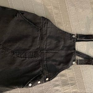 Free People black overall dress
